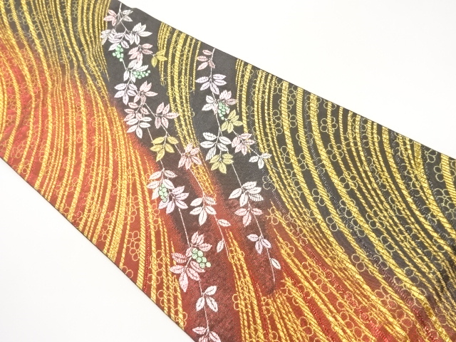 JAPANESE FUKURO OBI / WOVEN FLOWER